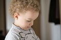 Portrait of lovely boy smiling in a sunny day Royalty Free Stock Photo