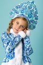 Portrait of lovely Snow Maiden girl Royalty Free Stock Photo