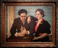 Portrait of Luigi and Nini Bellini, painting by Giorgio de Chirico Royalty Free Stock Photo