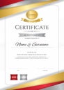 Portrait luxury certificate template with elegant border frame,