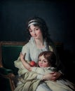 Portrait Madame Jeanne-Justine Boyer-Fonfrede and her son, Henri, Louvre Museum, Paris, France