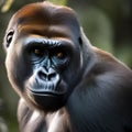 A portrait of a magnificent gorilla, its wise eyes speaking volumes2 Royalty Free Stock Photo