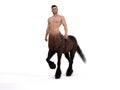 3D Rendering : A portrait of the male centaur, a pinup centaur posing Royalty Free Stock Photo