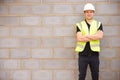 Portrait Of Male Construction Worker On Building Site Royalty Free Stock Photo