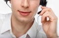 Portrait of male customer service representative or call center Royalty Free Stock Photo