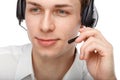 Portrait of male customer service representative or call center Royalty Free Stock Photo