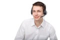 Portrait of male customer service representative or call center Royalty Free Stock Photo