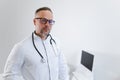 Portrait of a male doctor in the office. Royalty Free Stock Photo