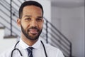 Portrait Of Male Doctor With Stethoscope In Hospital Royalty Free Stock Photo