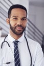 Portrait Of Male Doctor With Stethoscope In Hospital Royalty Free Stock Photo