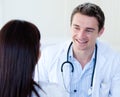 Portrait of a male doctor talking with his patient Royalty Free Stock Photo