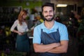 Portrait of male florist smiling