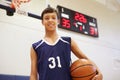 Portrait Of Male High School Basketball Player Royalty Free Stock Photo