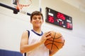 Portrait Of Male High School Basketball Player Royalty Free Stock Photo
