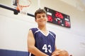 Portrait Of Male High School Basketball Player Royalty Free Stock Photo