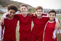 Portrait Of Male High School Students Playing In Soccer Team Royalty Free Stock Photo