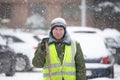 Portrait of a male janitor Royalty Free Stock Photo