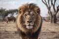 portrait Male lion. Royalty Free Stock Photo