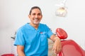 Portrait of a male middle -aged dentist at his office Royalty Free Stock Photo