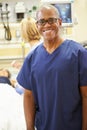 Portrait Of Male Nurse Working In Emergency Room Royalty Free Stock Photo