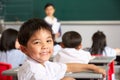 Portrait Of Male Pupil At Desk In Chinese School Royalty Free Stock Photo