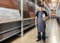 Portrait of male staff warehouse operator