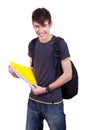 Portrait of a male student with books Royalty Free Stock Photo