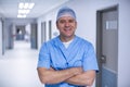 Portrait of male surgeon standing with arms crossed Royalty Free Stock Photo