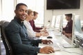 Portrait Of Male University Student Using Online Resources Royalty Free Stock Photo