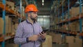 Portrait male at work in storehouse.