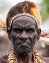 Portrait of a man Asmat tribe. Royalty Free Stock Photo