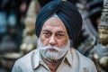 Portrait of a man with a beard in Delhi, India