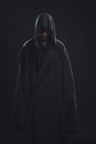 Portrait of man in a black robe Royalty Free Stock Photo