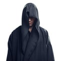Portrait of man in a black robe Royalty Free Stock Photo