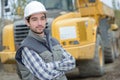 Portrait man on construction site Royalty Free Stock Photo