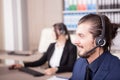 Portrait of man from customer support line in the office Royalty Free Stock Photo