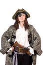 Portrait of man dressed as pirate Royalty Free Stock Photo