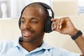 Portrait of man with headphones Royalty Free Stock Photo