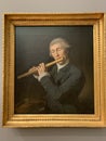 Portrait of a Man playing a Flute by Martin Ferdinand Quadal, 1777