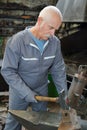 portrait man senior worker with tools Royalty Free Stock Photo