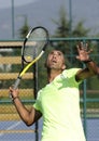 Portrait of a man with tennis racket Royalty Free Stock Photo