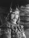 Portrait of man in Viking costume