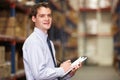 Portrait Of Manager In Warehouse With Clipboard Royalty Free Stock Photo