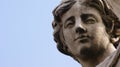 Portrait of marble statue of angel in Rome