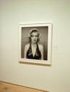Portrait of Marilyn Monroe photographed by Richard Avedon on display at the SFMOMA