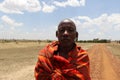 Portrait of massai man Royalty Free Stock Photo