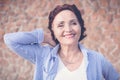 Portrait of a mature attractive stylish woman retired and outdoo Royalty Free Stock Photo