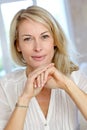 Portrait of mature blond woman Royalty Free Stock Photo