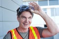 Portrait of a mature construction worker outside