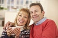 Portrait mature couple relaxing at home Royalty Free Stock Photo